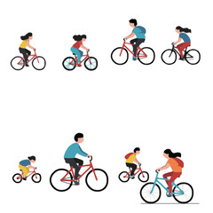 boy and girl riding bicycles