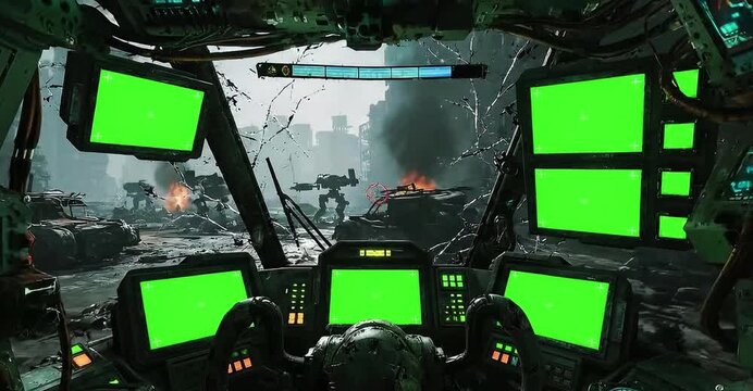 copilot green screen and computer