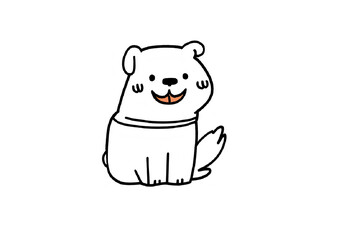 adorable puppy cartoon illustration