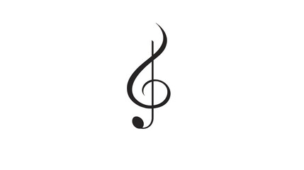 A grayscale image of a pixelated treble clef on transparent background