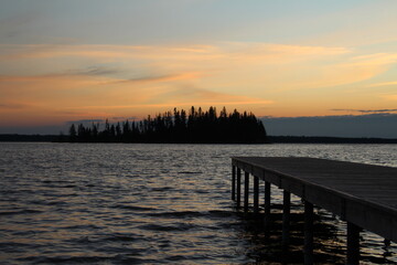 sunset on the beach, Elk Island National Park, Alberta