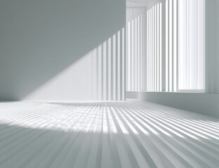 Obraz premium White room, sunlit shadows