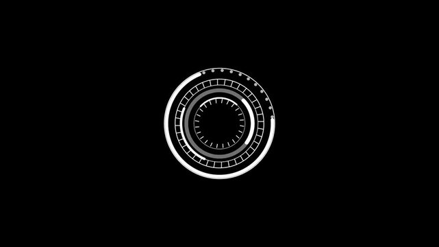white color advanced Futuristic Interface HUD Design Concept on black back ground .