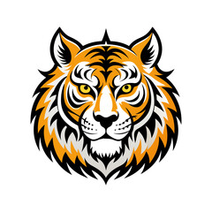 south china tiger head line art silhouette