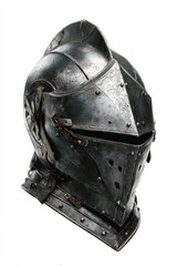 Dark, ornate medieval knight's helmet