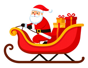 santa claus with a bag