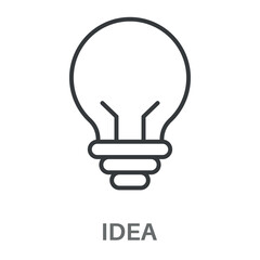 Light Bulb Design Icon, Simple Style Design Inspiration For Any Logos Interface And Purpose