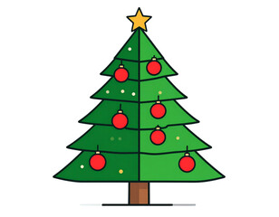 christmas tree vector illustration
