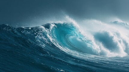 A large wave in the ocean