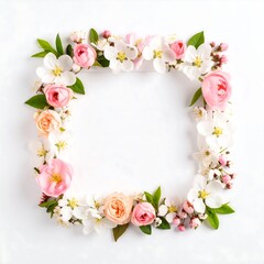 Delicate floral square frame