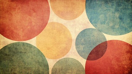 Colorful Circles Abstract Background Texture Vintage Retro Design