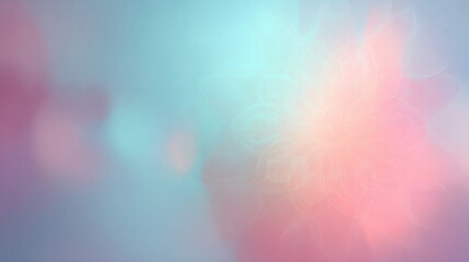 Soft blurred background with a transparent mandala overlay. Ideal for yoga ads, social media, and meditation templates, abstract colorful background with bubbles