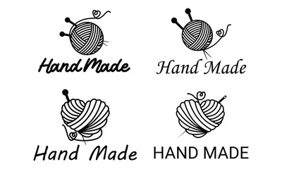 set of Beautiful Hand made logo design vector template illustration