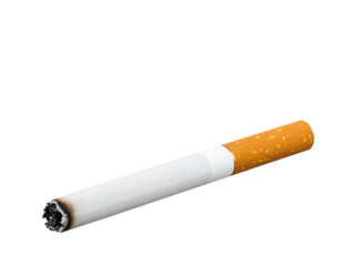 Burning Cigarette with Rising Smoke Isolated on Transparent Background PNG