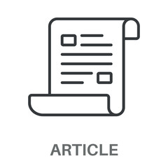 Article Design Icon, Simple Style Design Inspiration For Any Logos Interface And Purpose