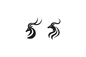 Obraz premium Set of Deer Logo design