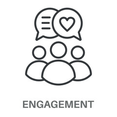Employee Engagement Design Icon, Simple Style Design Inspiration For Any Logos Interface And Purpose