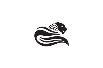 Abstract Cheetah Face Logo Design