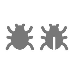 Bug vector icon. Computer virus, antivirus symbol.