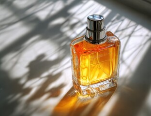 Amber perfume bottle in sunlight (10)