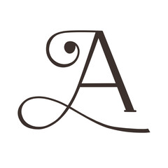 Ornate Letter A Monogram