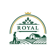 Royal Chef Logo Design with Crown and Laurel &ndash; Restaurant Branding Icon

