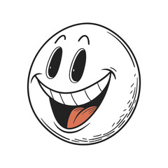 Laughing Cartoon Face with Tears of Joy – Hand-Drawn Style

