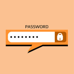 Computer security with login and password padlock
