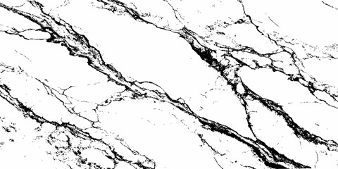  High-contrast, black and white abstract marble pattern with sharp, fractured dark veins on a pristine white background, natural stone texture.