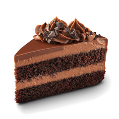 Decadent Slice of Chocolate Layer Cake with Whipped Topping