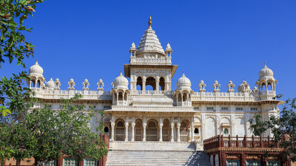 Front view of the Jaswant Tada is a historic cenotaph located in Jodhpur city, Rajasthan, India.