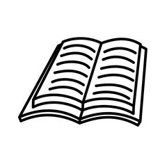 Open book outline icon