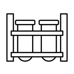 flask holder outline icon