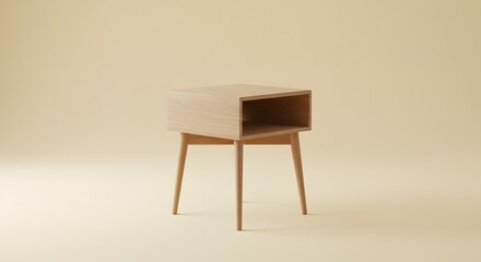 Modern Wooden Side Table - Minimalist Furniture Design