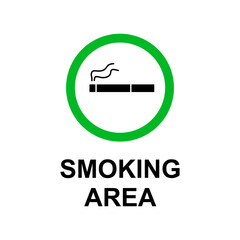 smoking area sign, smoking area symbol on transparent background