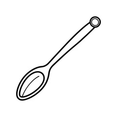 spoon icon silhouette vector art