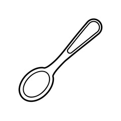 spoon icon silhouette vector art