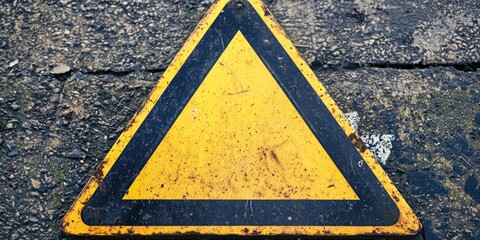 Classic yellow triangle warning sign with black border