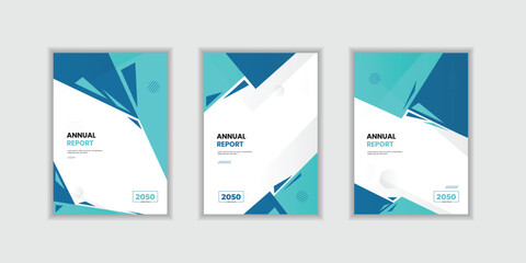 Fototapeta premium Modern abstract colorful covers theme book cover template. A4 size book cover template for annual report, magazine, booklet, proposal, portfolio, brochure, poster