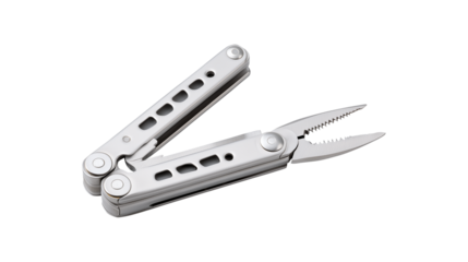 A stainless steel pocket multi-tool with needle-nose pliers for repair