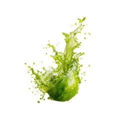 Vibrant lime juice splash