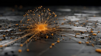 Dynamic particle interaction abstract environment digital art intricate details 3d visualization concept of energy flow