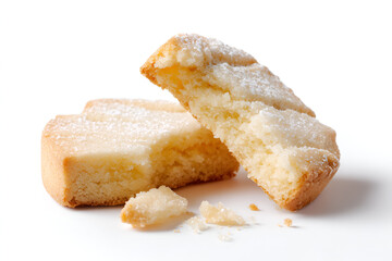 Delicious Shortbread Cookies Broken in Half Sweet Treat