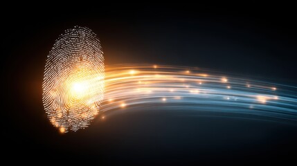 Digital fingerprint technology revolutionizing security cybersecurity innovations visual representation modern environment futuristic viewpoint