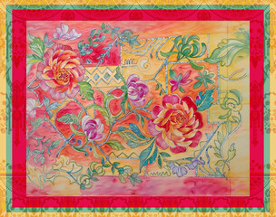 allover silky design for dizital and textile printing