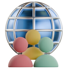 International Team Avatars 3D Icon Colorful Style