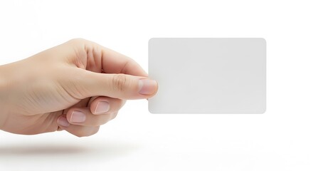 Fototapeta premium Blank Card in Hand Display
