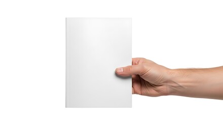 Fototapeta premium Blank Sheet Held by Hand