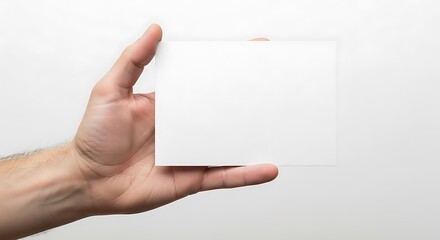 Obraz premium Hand Holding Blank Card