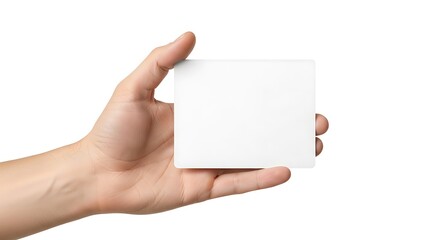 Obraz premium Hand Holding White Card
